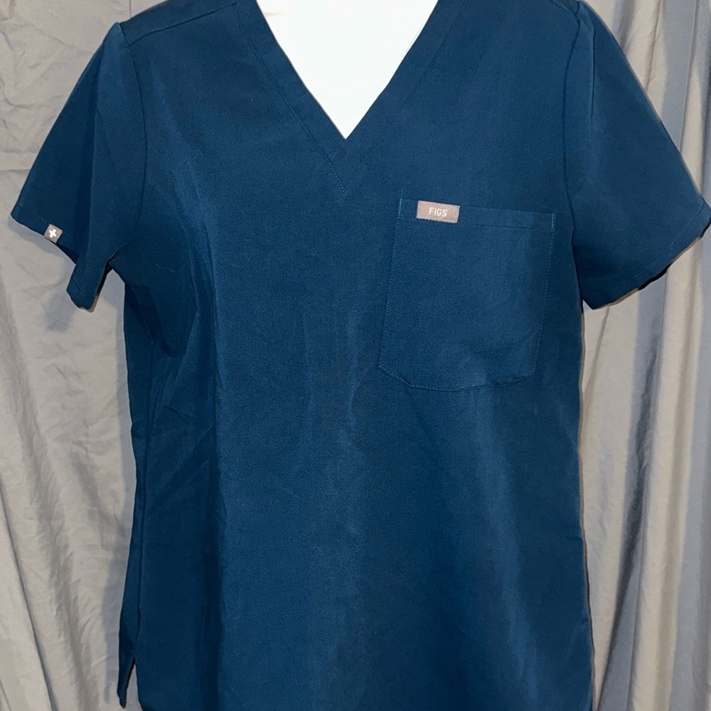Figs Technical Collection Blue Scrub Top